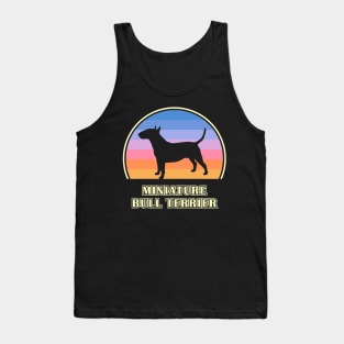 Miniature Bull Terrier Vintage Sunset Dog Tank Top